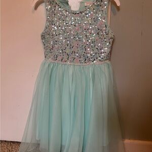 Cat & Jack Shimmering Aqua Kids Dress